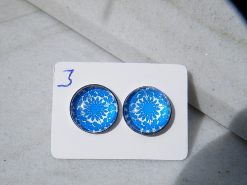 Stainless Steel puzety nízké lůžko - Folky blue 3