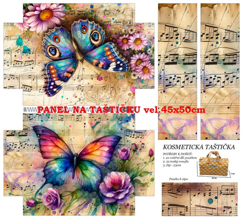 Panel na taštičku bavlna — foto 1