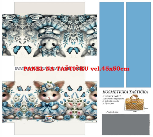 Panel na taštičku bavlna — foto 1