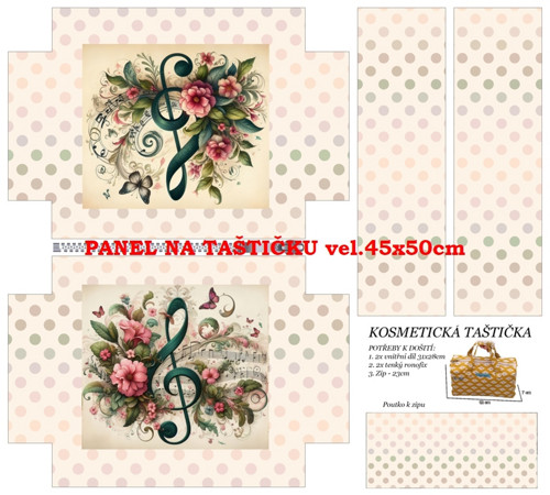 Panel na taštičku bavlna