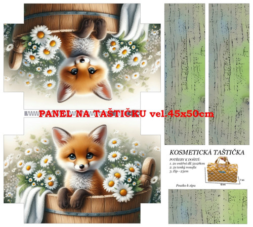 Panel na taštičku bavlna — foto 1