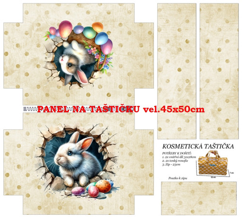 Panel na taštičku bavlna — foto 1