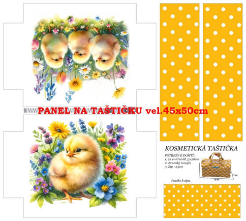 Panel na taštičku bavlna — foto 1
