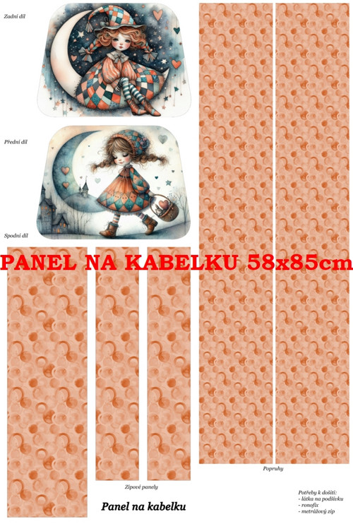 Panel na kabelku bavlna