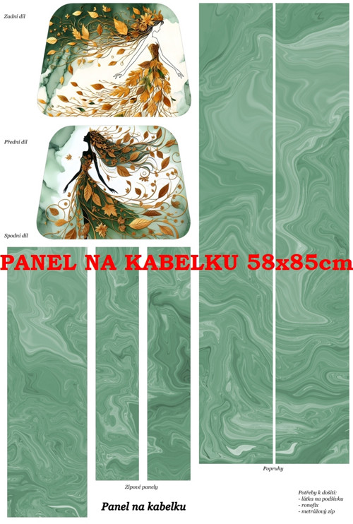 Panel na kabelku bavlna — foto 1