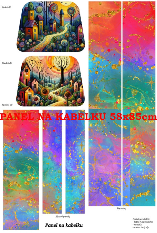 Panel na kabelku bavlna — foto 1