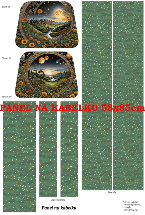 Panel na kabelku bavlna — foto 1