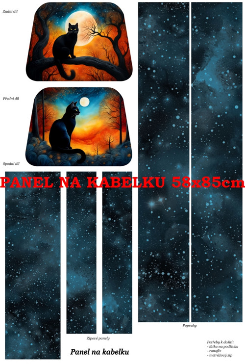 Panel na kabelku bavlna