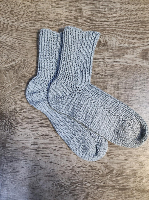 Ručně pletené šedé ponožky vel.38-40
