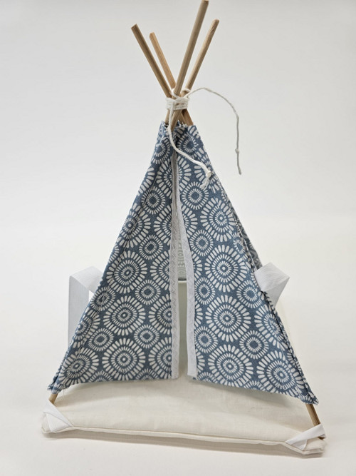 TEE-PEE - modré s ornamenky