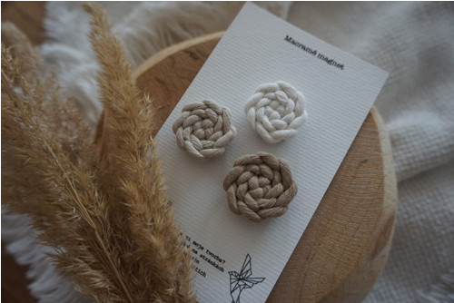 Macramé magnety (Natural)