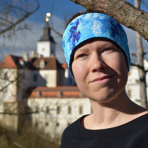 Čelenka s fleecem - Modřounká