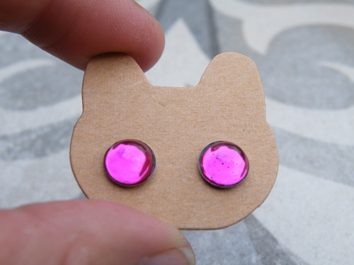 Ch. ocel - puzety nízké lůžko 8mm, fuchsia