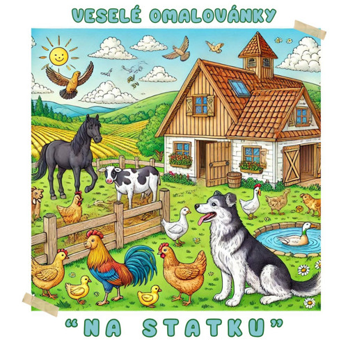 Veselé omalovánky k tisku - "Na statku"
