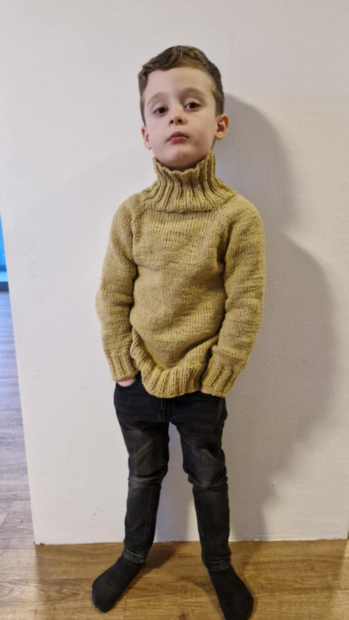 Dětský pletený svetr, rolák