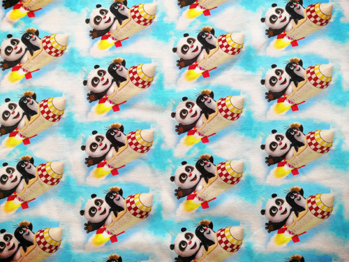 Zbytková metráž úplet krteček a panda — foto 1