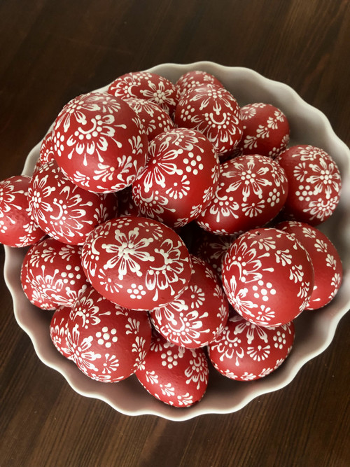 Slepičí kraslice - červené