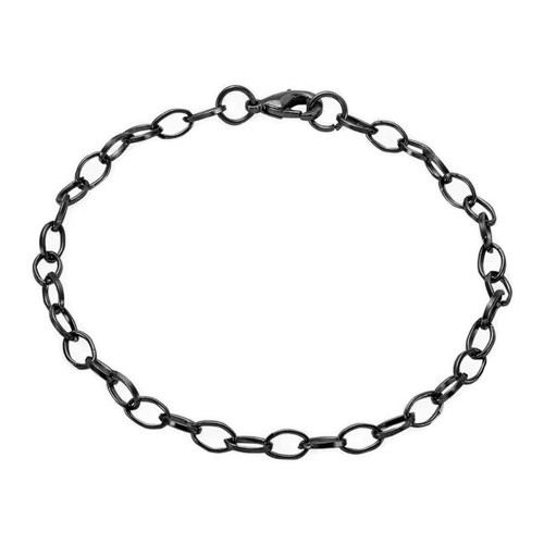 Hotový řetízek náramek gunmetal, 20cm