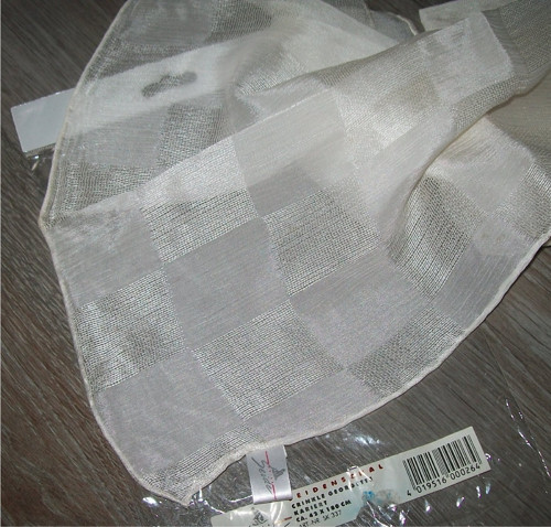 HEDVÁB. ŠÁLA KARIERT180X42 cm, Crinkle Georgette