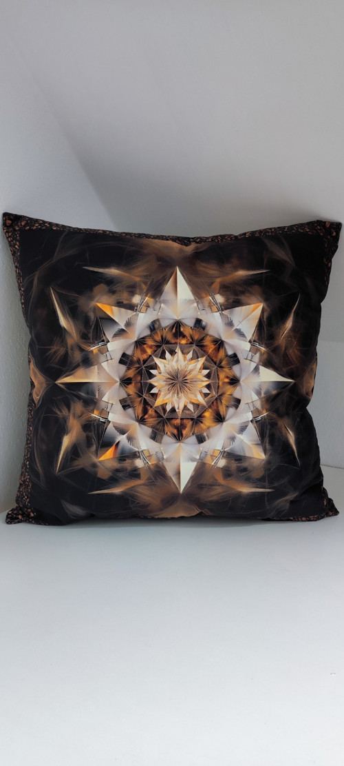 Velurový polštářek mandala .