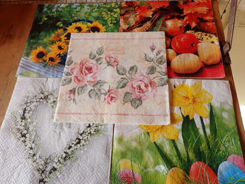 Ubrousky na decoupage - květinová sada