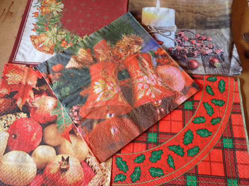 Ubrousky na decoupage - vánoční sada III