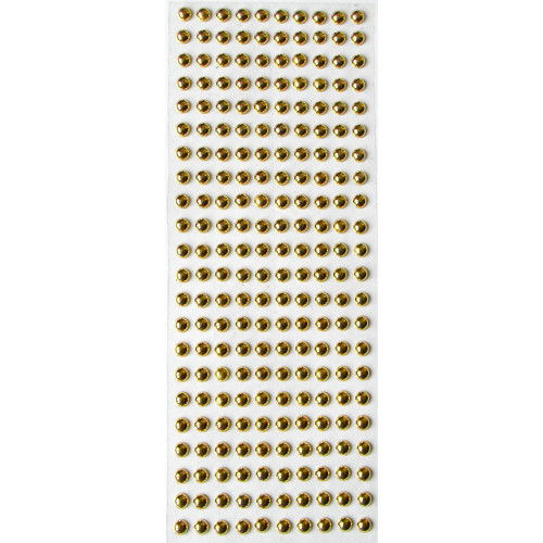 Zlaté půlkuličky - samolepka - sada