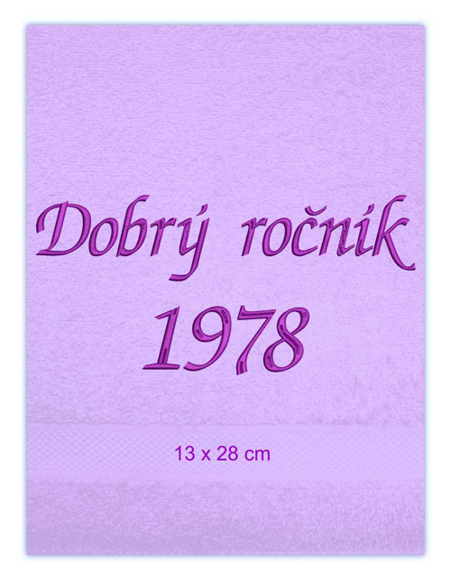 Osuška s výšivkou - Dobrý ročník