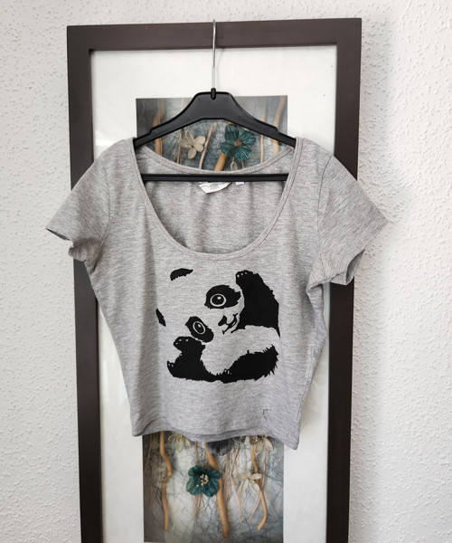 Crop top tričko - vel. 12/15 let
