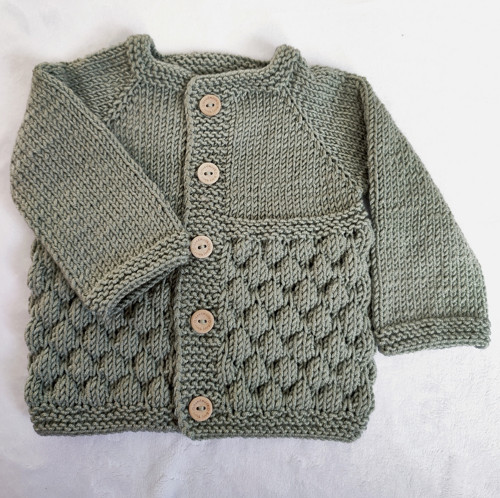 Dětský pletený svetřík, vel. 68, 3-6m