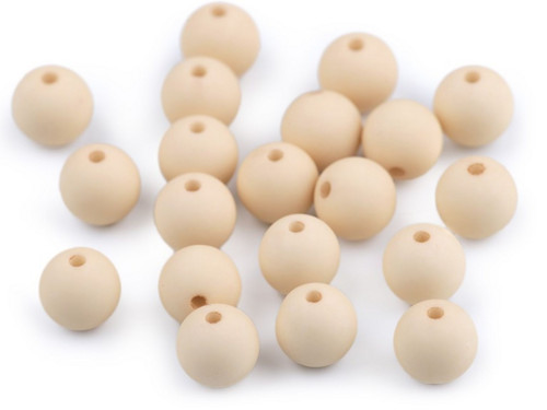 Plastové matné korálky 8 mm (25ks) - tělová
