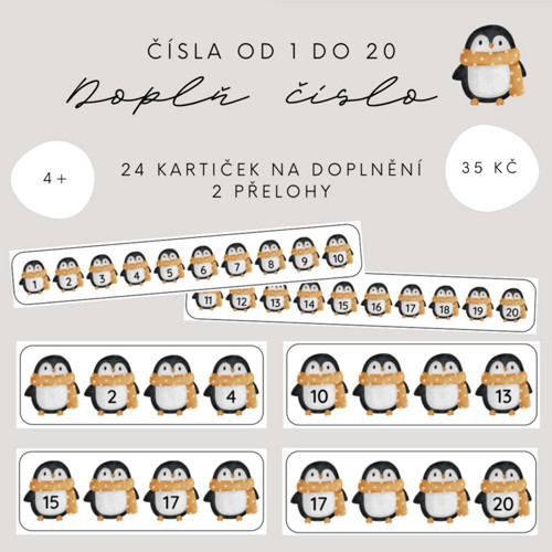 Doplň čísla - TUČŇÁČCI (PDF - tisk)