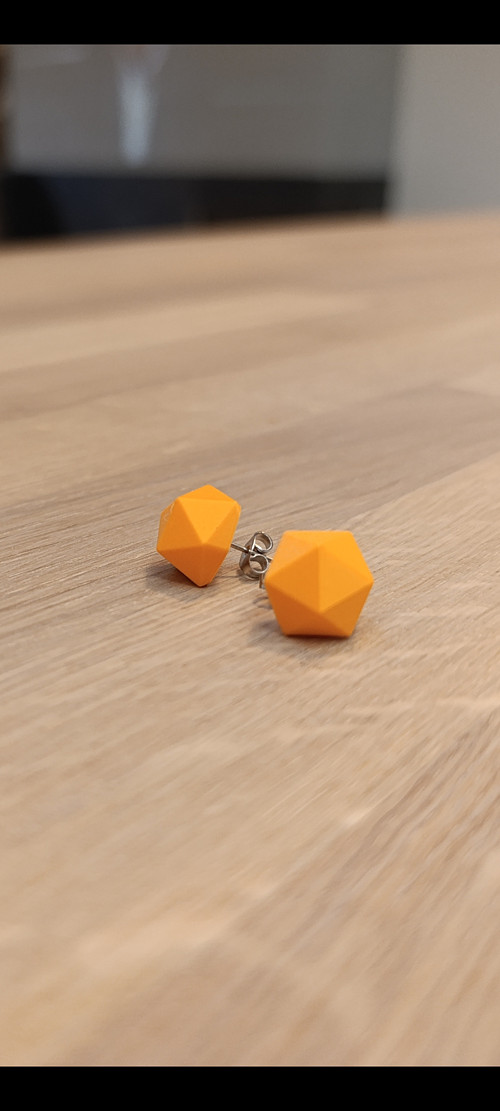 Náušnice polygon Orange — foto 1