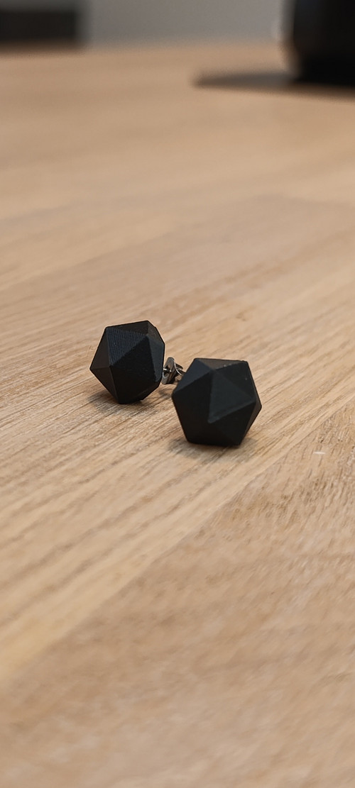 Náušnice polygon Black