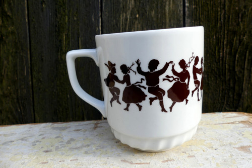 Do tance...retro porcelánový hrnek, Československo