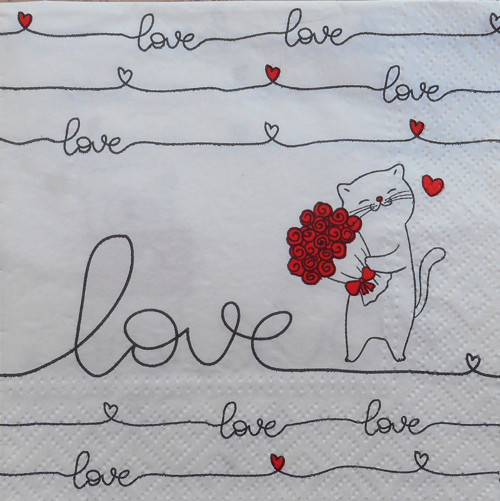 Ubrousek 25 x 25 cm - Love