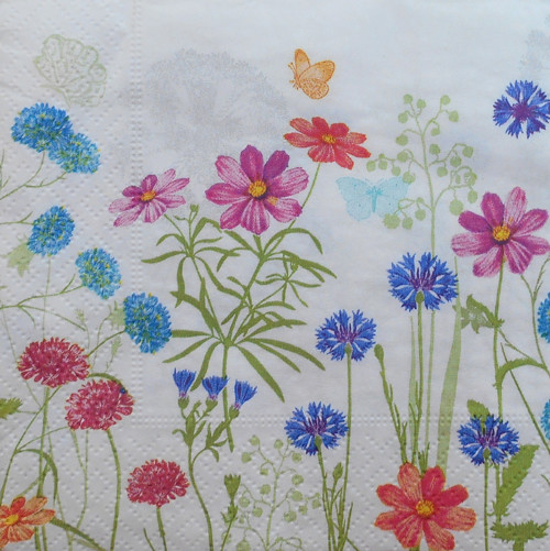 Ubrousek 25 x 25 cm - jarní louka