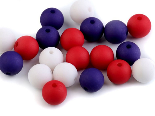 Plastové matné korálky 10 mm (30ks) - mix
