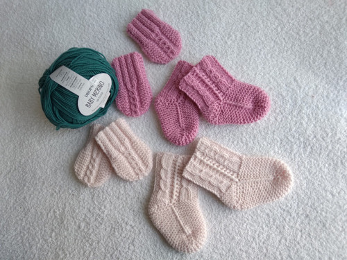 Kojenecké soupravičky ze 100% merino příze