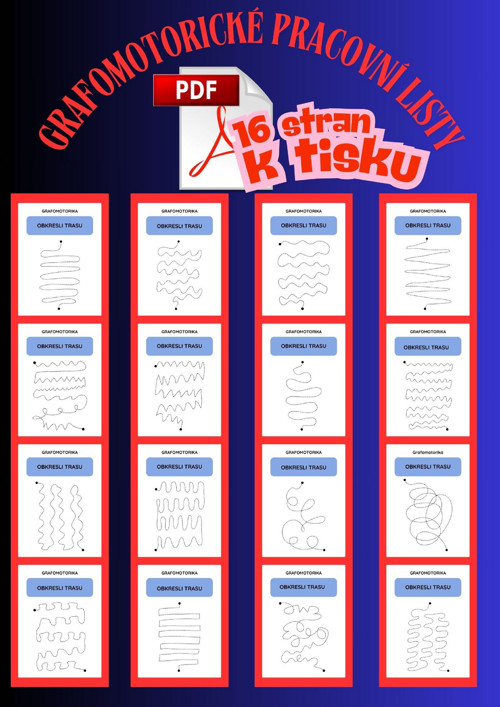 Grafomotorické pracovní listy — foto 1