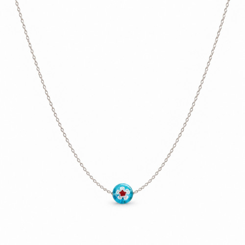 Stříbrný řetízek s millefiori, Ag 925/1000