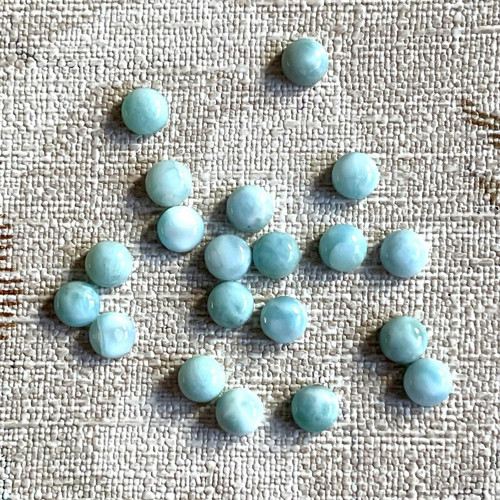 Larimar kabošon kruh / 5mm