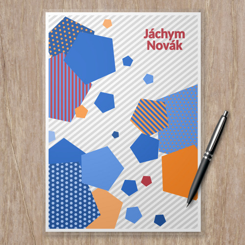 Linajková podložka Geometry1 5úhelníky A4