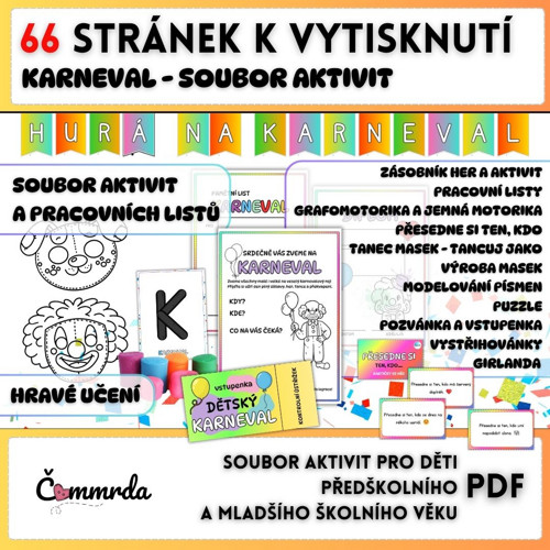 Karneval - soubor aktivit (PDF k tisku)