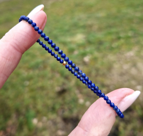 Lapis Lazuli*jemný náramek*0,25 cm*ocel