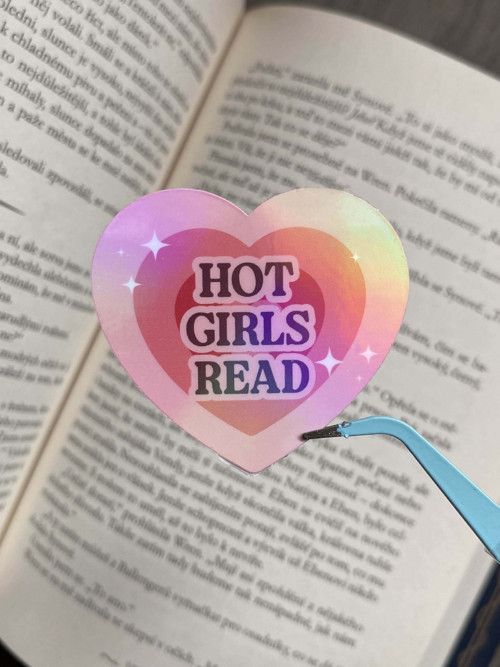 Samolepka „Hot girls read“