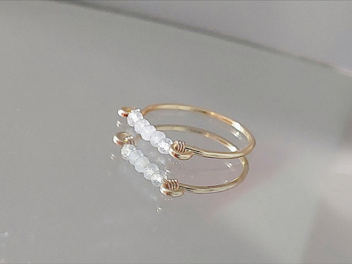 "FAV" GOLD FILLED 14Kt Au 1/20 měsíční kámen AA+