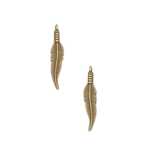 Pírko prohnuté bronz 31mm, 2ks — foto 1
