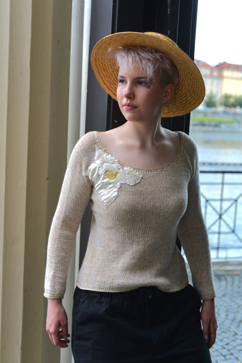 Popis na pletený svetr Lady