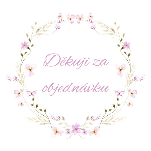 Samolepící etikety Děkuji za objednávku